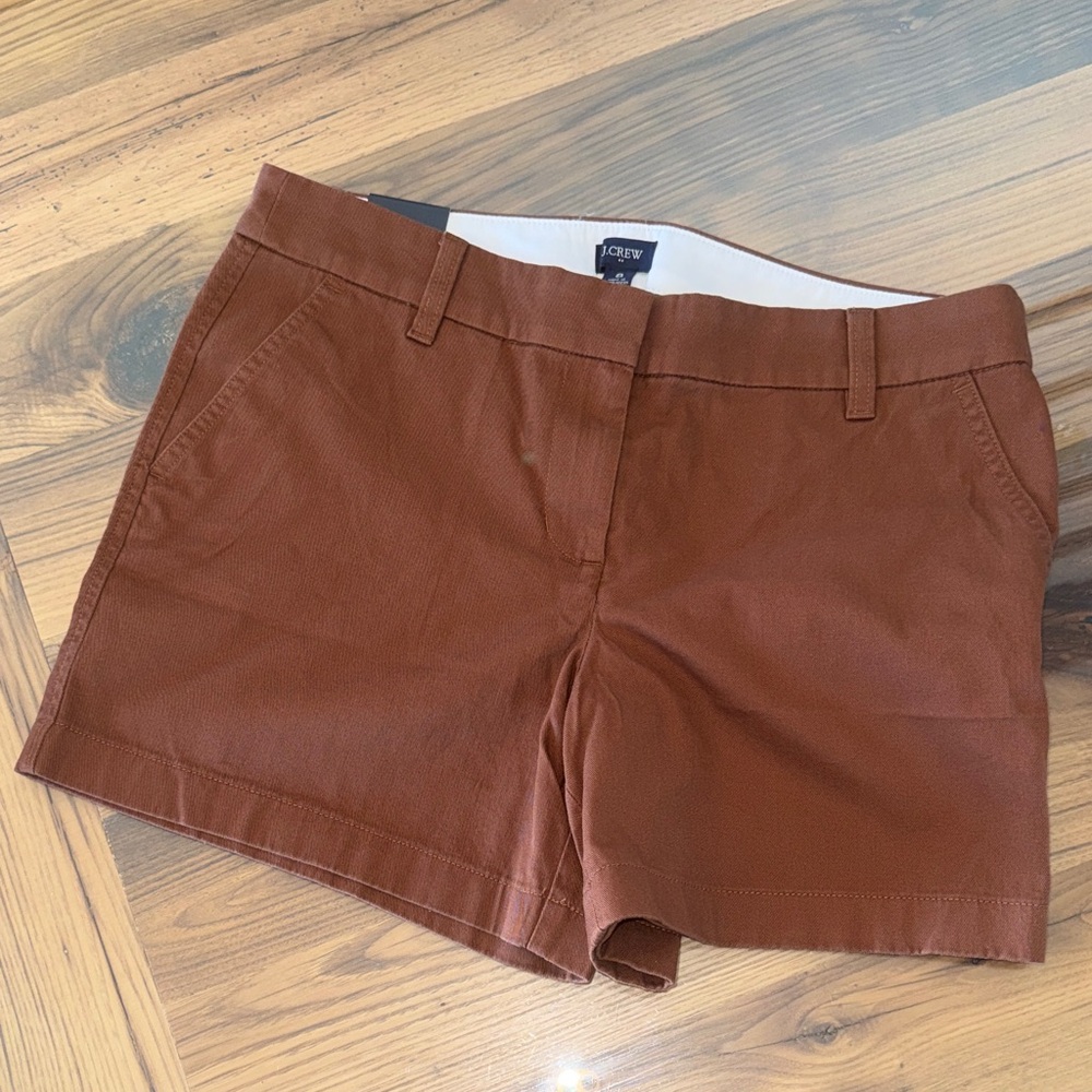 J. Crew Women's Rust-Tone Chino 5 inch Shorts
